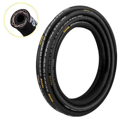 Hidraulinė žarna VEVOR 1/4 colio x 100 m, 5800 PSI