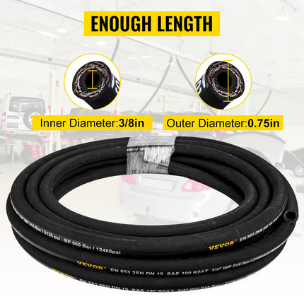 Hidraulinė žarna VEVOR 3/8 colio x 15,2 m, 5000 PSI