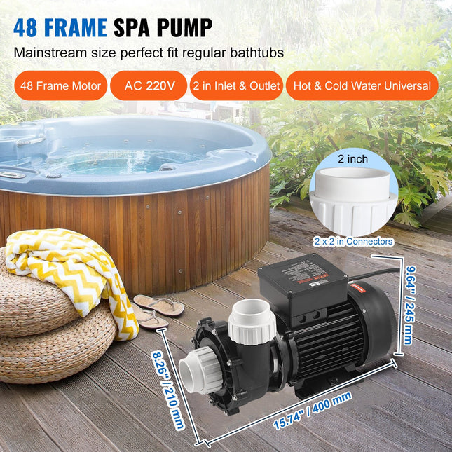 Dviejų greičių SPA siurblys VEVOR HSP1100II, 1100W/250W