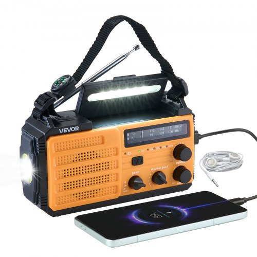 Avarinis radijo imtuvas VEVOR MD-091, 8000 mAh