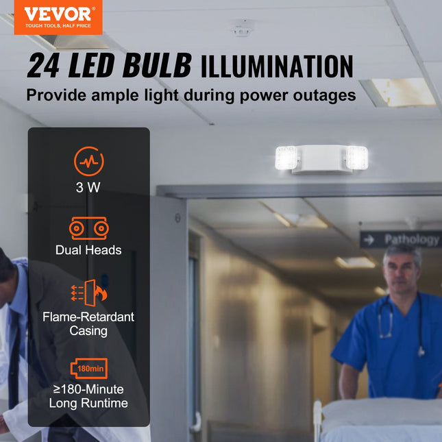 Avarinis LED šviestuvas VEVOR AX-XFYJD-001, 24 vnt. rinkinys