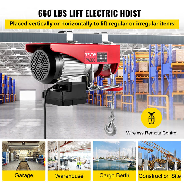 Elektrinė gervė VEVOR PA300, 300 kg