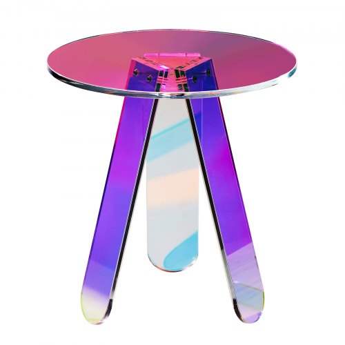 Akrilinis šoninis staliukas VEVOR JYFS-0010S, 45 cm skersmens