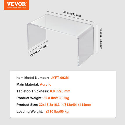 Akrilinis kavos staliukas VEVOR JYFT-003M, 414 mm aukščio