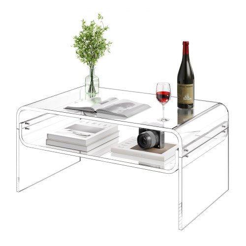 Akrilinis kavos staliukas VEVOR YKB107, 50 x 80 x 38 cm