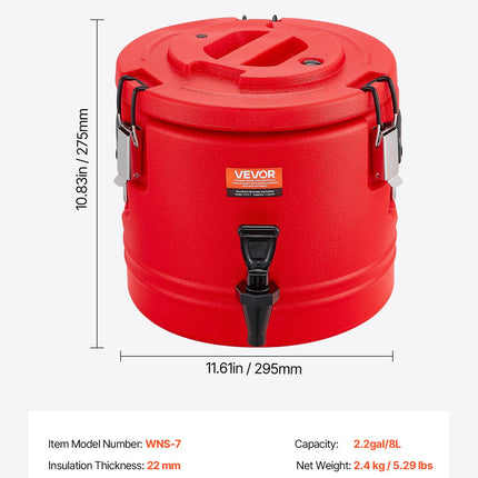 Termosinis gėrimų dozatorius VEVOR WNS-7, 8 l talpos