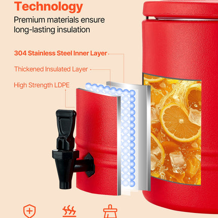 Termo gėrimų dozatorius VEVOR WNS-8, 11,4 l