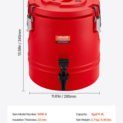 Termo gėrimų dozatorius VEVOR WNS-8, 11,4 l