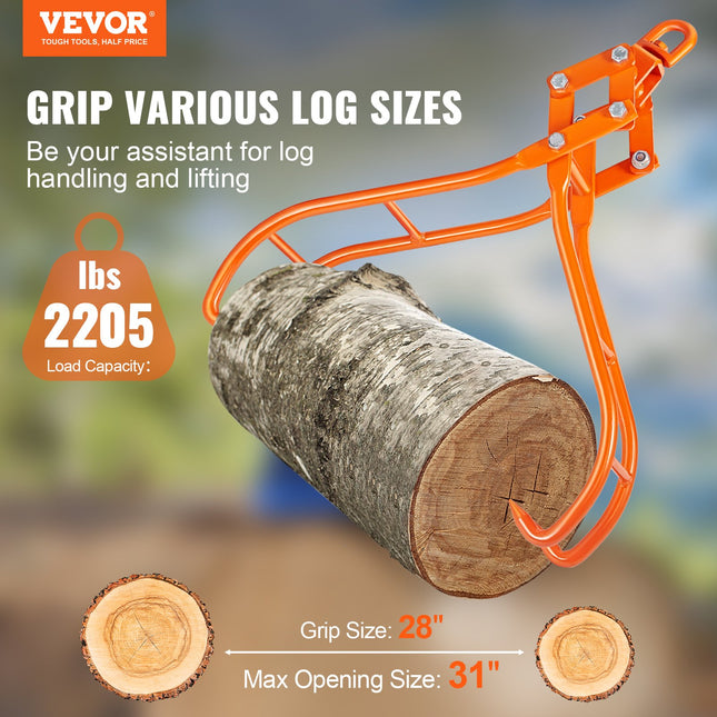 Rąstų kėlimo žnyplės VEVOR L4S28, 1000 kg keliamoji galia