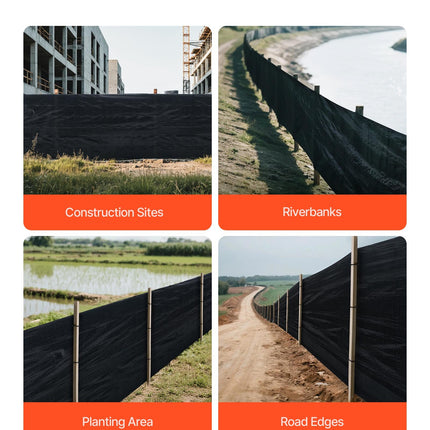 Apsauginė tvorelė nuo nuosėdų VEVOR ADS0350070, 0,91 x 152,4 m