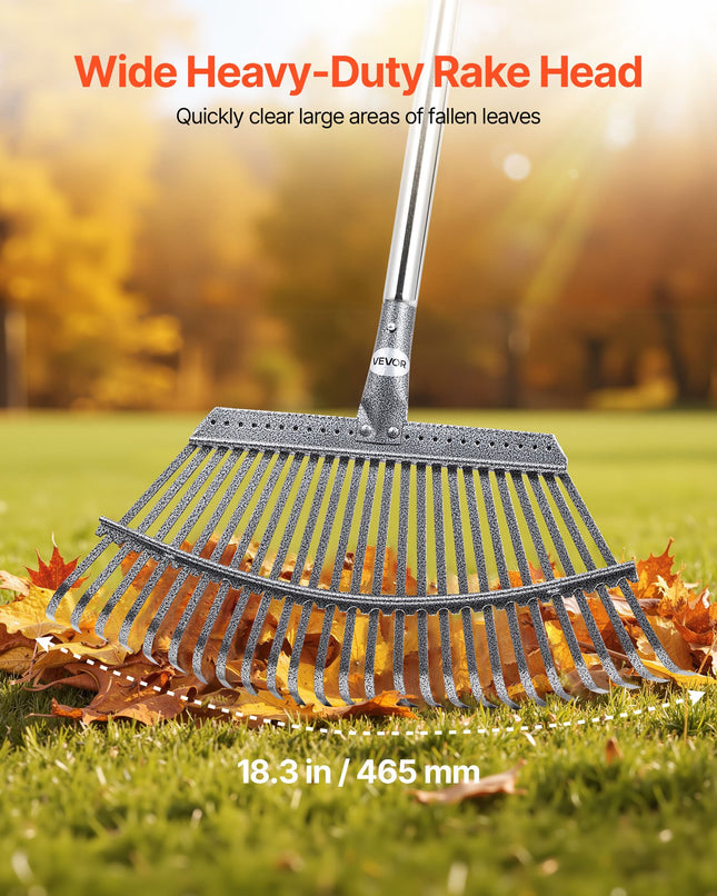 Lapų grėblys VEVOR 25T RAKE, 46,5 cm pločio galva