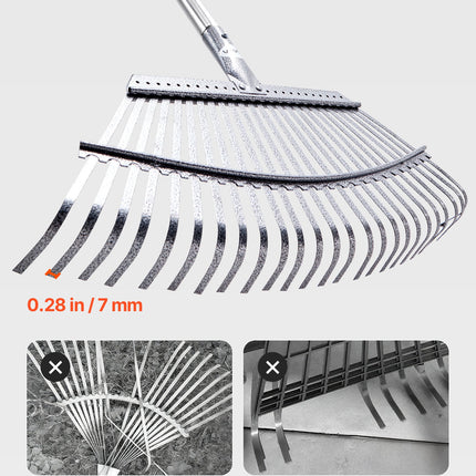 Lapų grėblys VEVOR 25T RAKE, 46,5 cm pločio galva