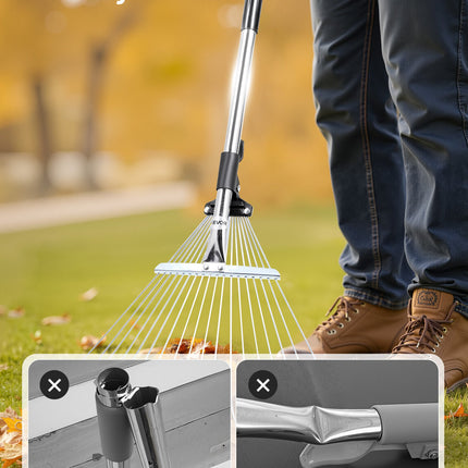 Lapų grėblys VEVOR 18T RAKE, reguliuojamas plotis 19,5–43,5 cm