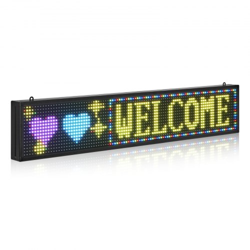 Programuojama LED iškaba VEVOR P10-1696RGB, 99x19 cm