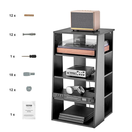 Audio aparatūros stovas VEVOR CSF-MS24306, 5 lentynų