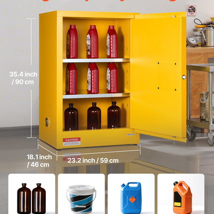 Spinta degioms medžiagoms VEVOR SS-13GAL, 50 l