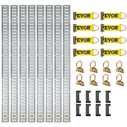Krovinių tvirtinimo bėgių rinkinys VEVOR JC22-ETR-5FT32PCS, 34 dalių