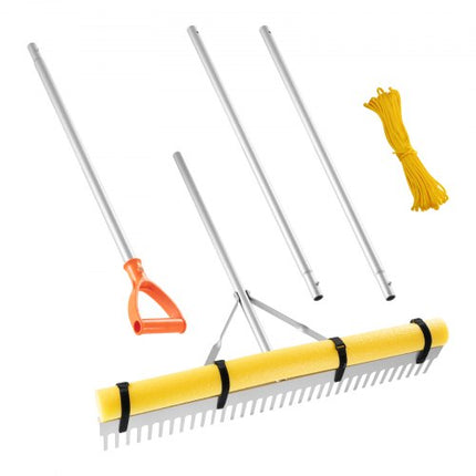 Aplinkos tvarkymo grėblys VEVOR LVPA36-133, 914 mm pločio galva