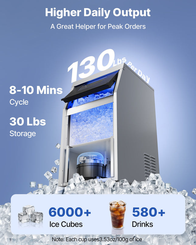 Pramoninis ledo generatorius VEVOR SSX100, 59 kg/24h
