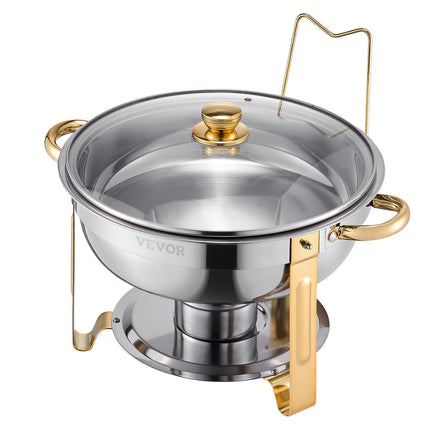 Maisto šildytuvas (Chafing Dish) VEVOR HZ-831B, 4 vnt. rinkinys, 4,7 l talpa