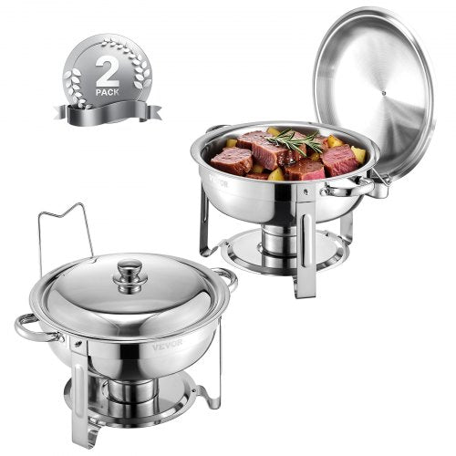 Maisto šildytuvas (Chafing Dish) VEVOR JZYYXCL5LGG2, 2 vnt. po 4,7 l
