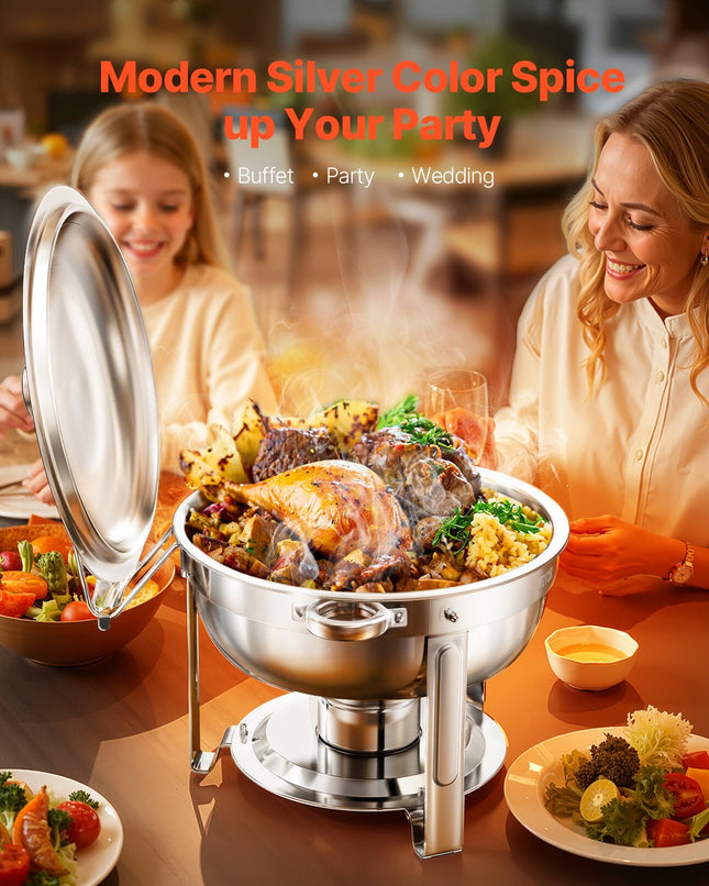 Maisto šildytuvas (Chafing Dish) VEVOR JZYYXCL5LGG2, 2 vnt. po 4,7 l
