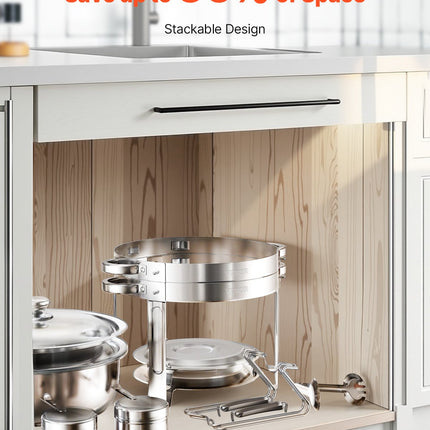Maisto šildytuvas (Chafing Dish) VEVOR JZYYXCL5LGG2, 2 vnt. po 4,7 l