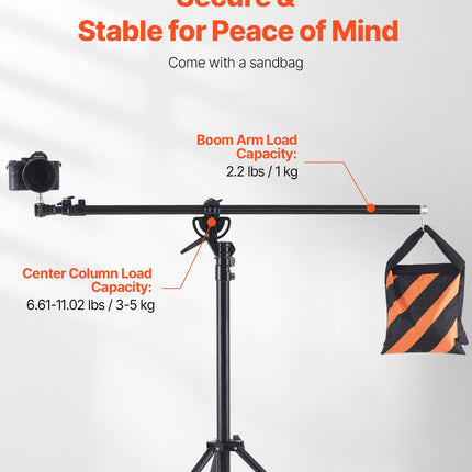 Apšvietimo stovas su gerve VEVOR SH-LS-020, 390 cm aukščio