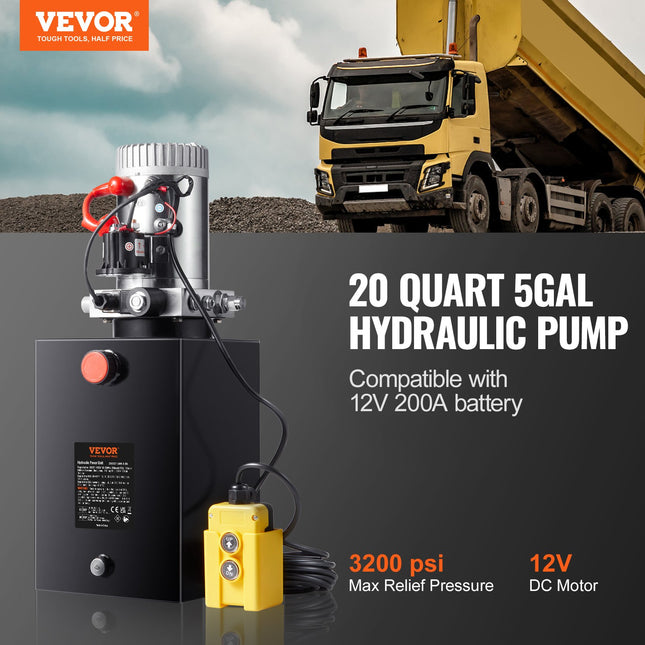 Hidraulinis siurblys VEVOR TDDC12V-1.6KW-D-20L, 12V 1.6kW