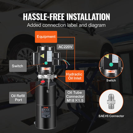 Hidraulinis siurblys VEVOR ZXAC220V-2.2KW-D-10L, 2.2 kW