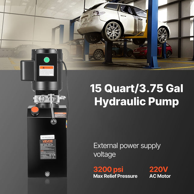 Hidraulinė stotelė VEVOR TDAC220V-2.2KW-D-15L, 2.2 kW
