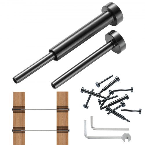 Nematomas trosų turėklų komplektas VEVOR YXHF-2014+2018-1/8"-30, 30 vnt., juodas
