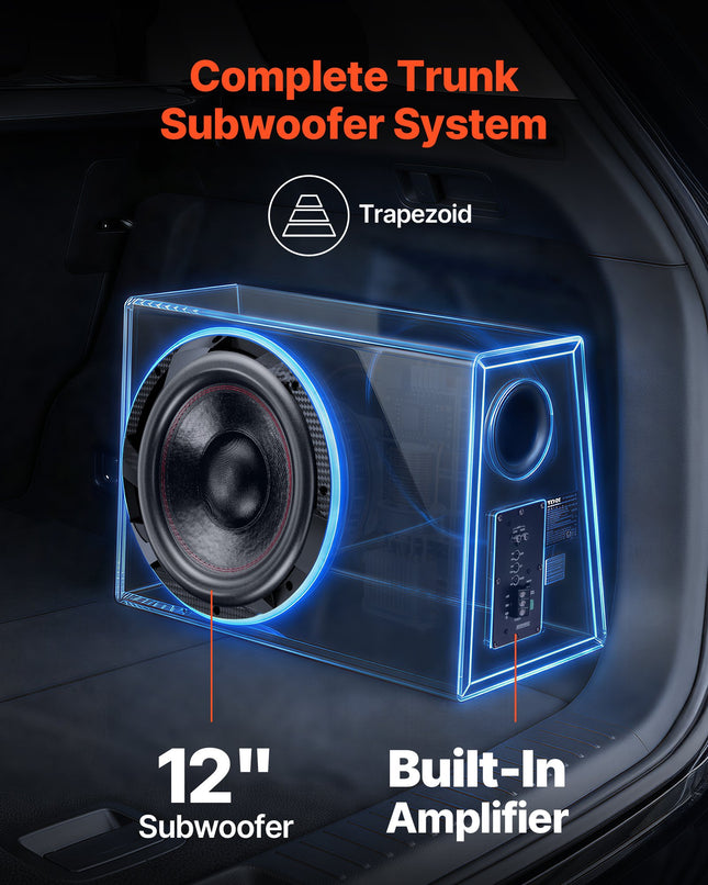 Žemų dažnių garsiakalbis VEVOR CT-12, 245W RMS