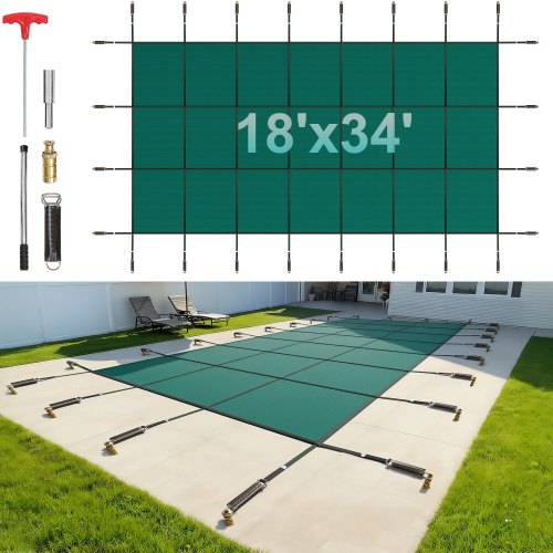 Baseino uždangalas VEVOR 16FTX32FT, 4,9 x 9,8 m