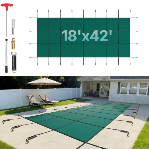 Baseino apsauginis uždangalas VEVOR 16FTX40FT, 5,48 x 12,8 m