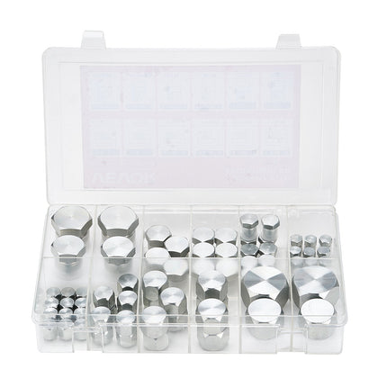 Hidraulinių jungčių rinkinys VEVOR JIC 72PCS-SS, 72 dalių komplektas