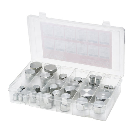 Hidraulinių jungčių rinkinys VEVOR JIC 72PCS-SS, 72 dalių komplektas