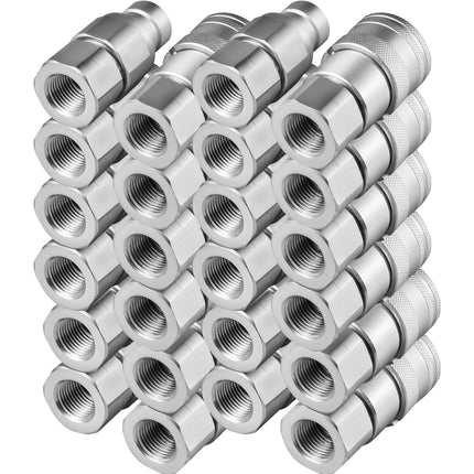 Hidraulinės greitosios jungtys VEVOR ISO 16028, 1/2" NPT (12 porų)