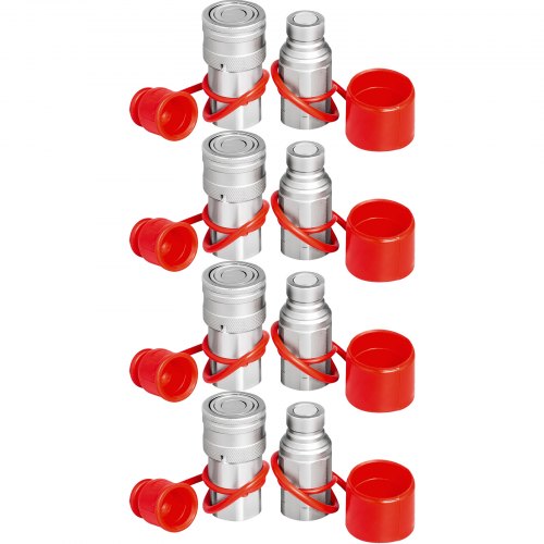 Hidraulinės greitosios jungtys VEVOR ISO 16028, 3/4" NPT, 4 vnt.