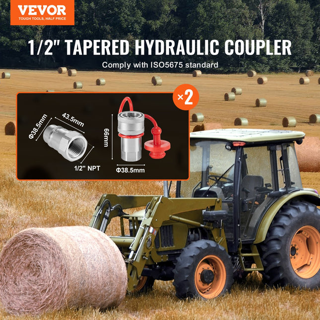 Hidraulinės jungtys VEVOR LSQ-S1, 1/2" NPT