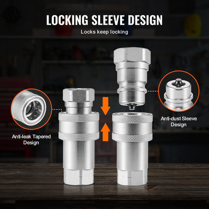 Hidraulinės jungtys VEVOR LSQ-S1, 1/2" NPT