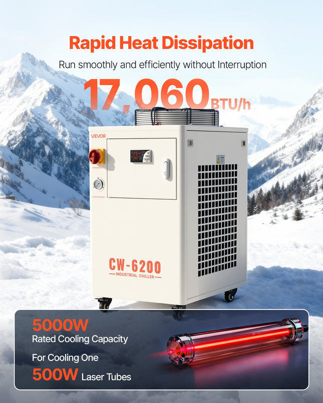 Pramoninis vandens aušintuvas VEVOR CW-6200, 5000 W
