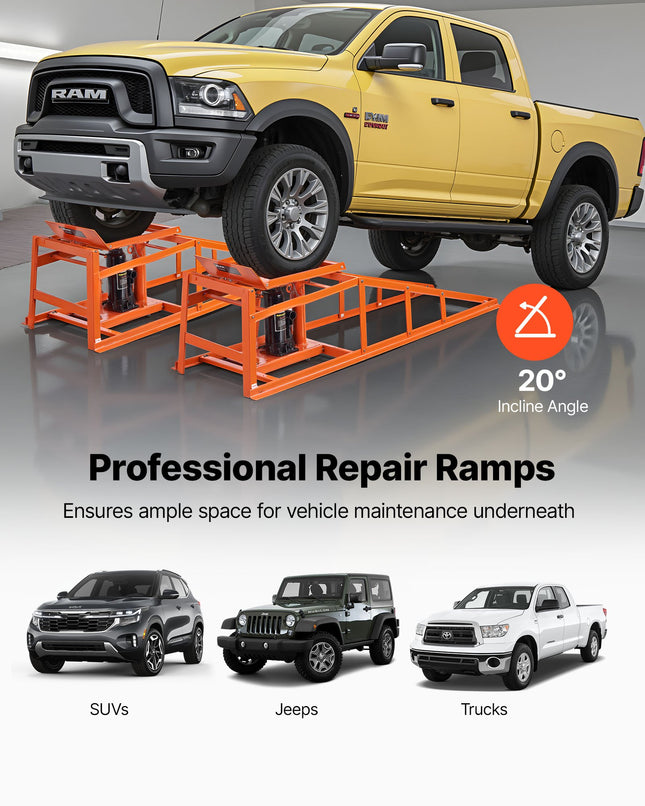 Hidraulinės automobilių rampos VEVOR CR02, 5 t keliamosios galios