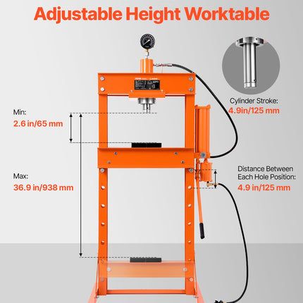 Hidraulinis presas VEVOR ZX0901, 30 T