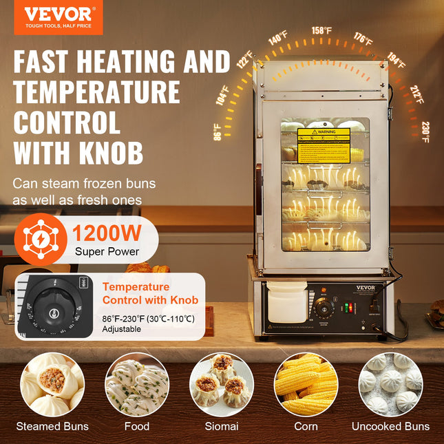 Maisto šildymo vitrina VEVOR SC-500H, 1200W