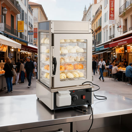 Maisto šildymo vitrina VEVOR NB-500, 1200W, 120L