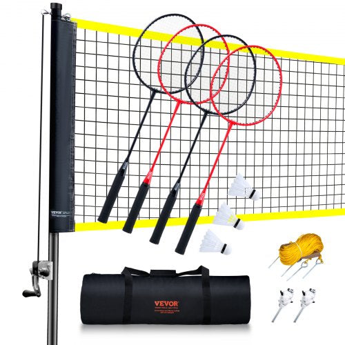 Badmintono tinklo rinkinys VEVOR JH-0102Y, 6,15 m ilgio