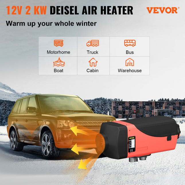 Autonominis dyzelinis šildytuvas VEVOR 12V, 2KW