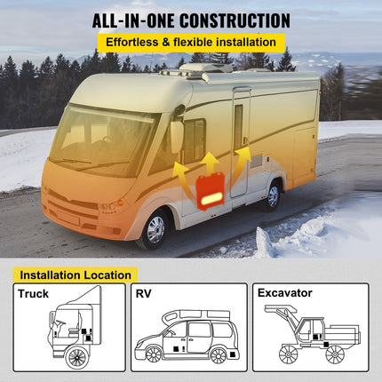 Autonominis dyzelinis šildytuvas VEVOR 12V 5000W, 4 oro išpūtimo angos