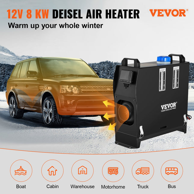 Autonominis dyzelinis šildytuvas VEVOR All-in-one, 8 kW